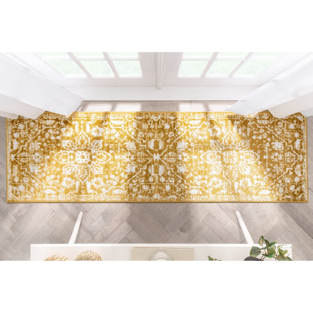 Tapis d'intérieur à motif floral oriental bohème vintage Dazzle Disa bien tissé