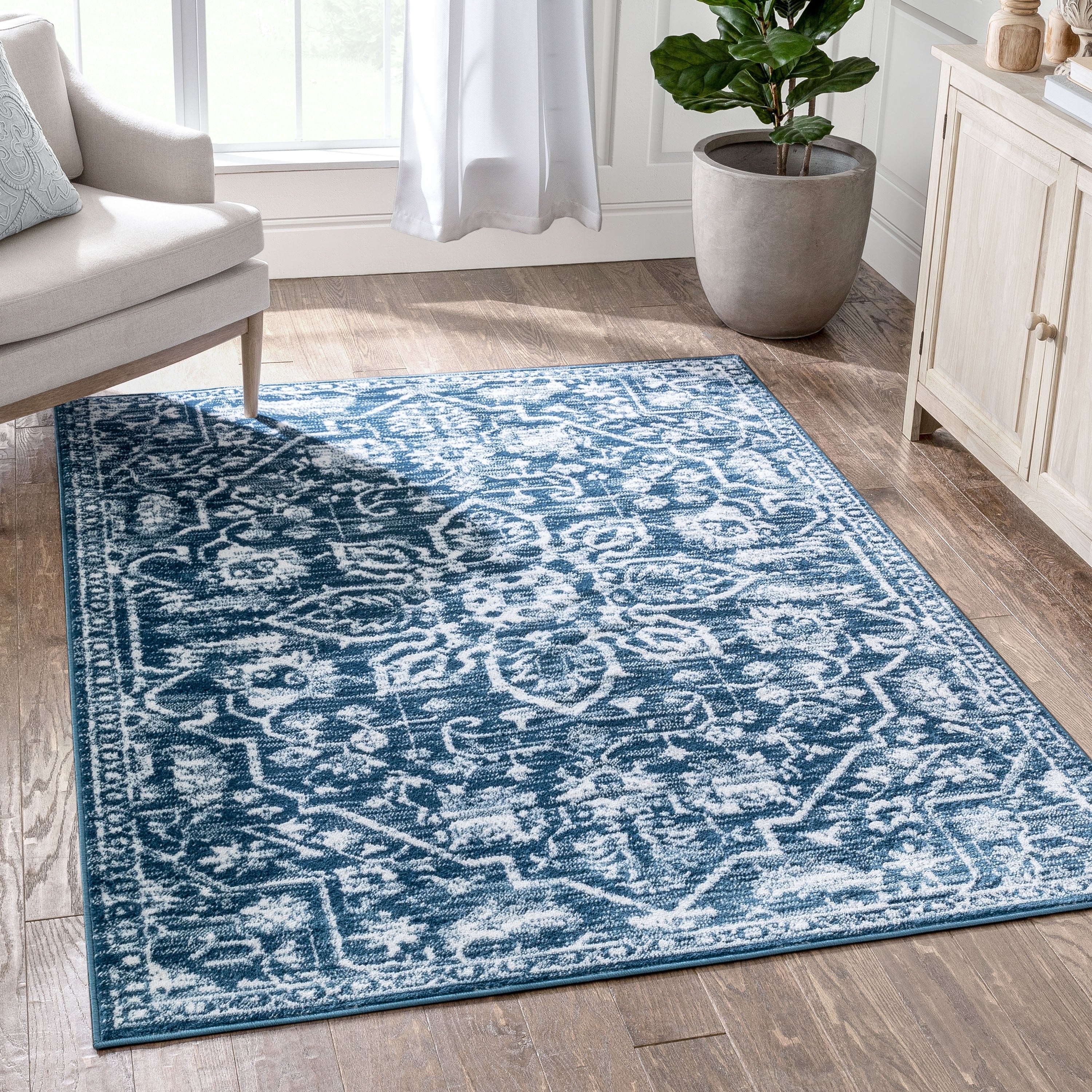 Tapis d'intérieur à motif floral oriental bohème vintage Dazzle Disa bien tissé