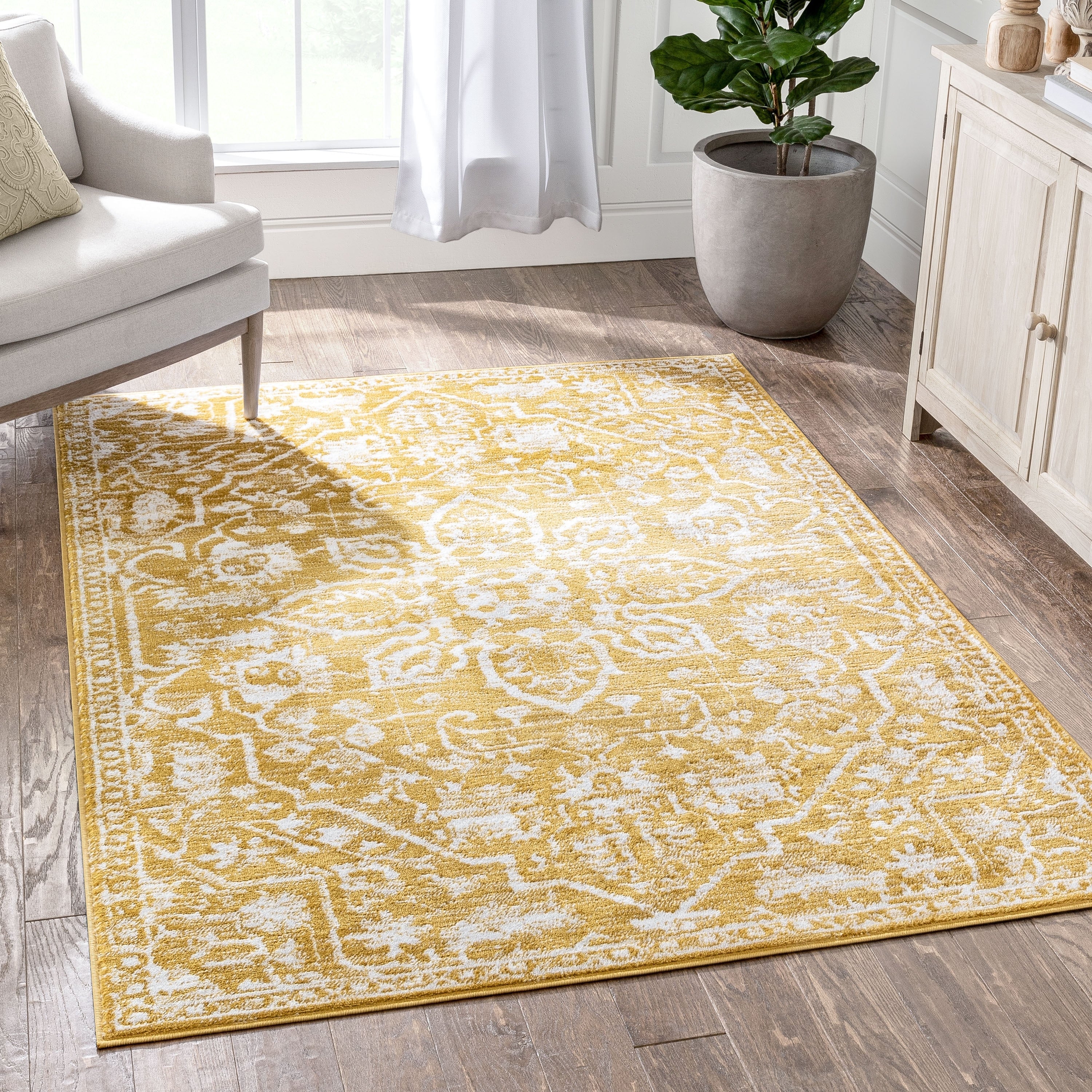 Tapis d'intérieur à motif floral oriental bohème vintage Dazzle Disa bien tissé