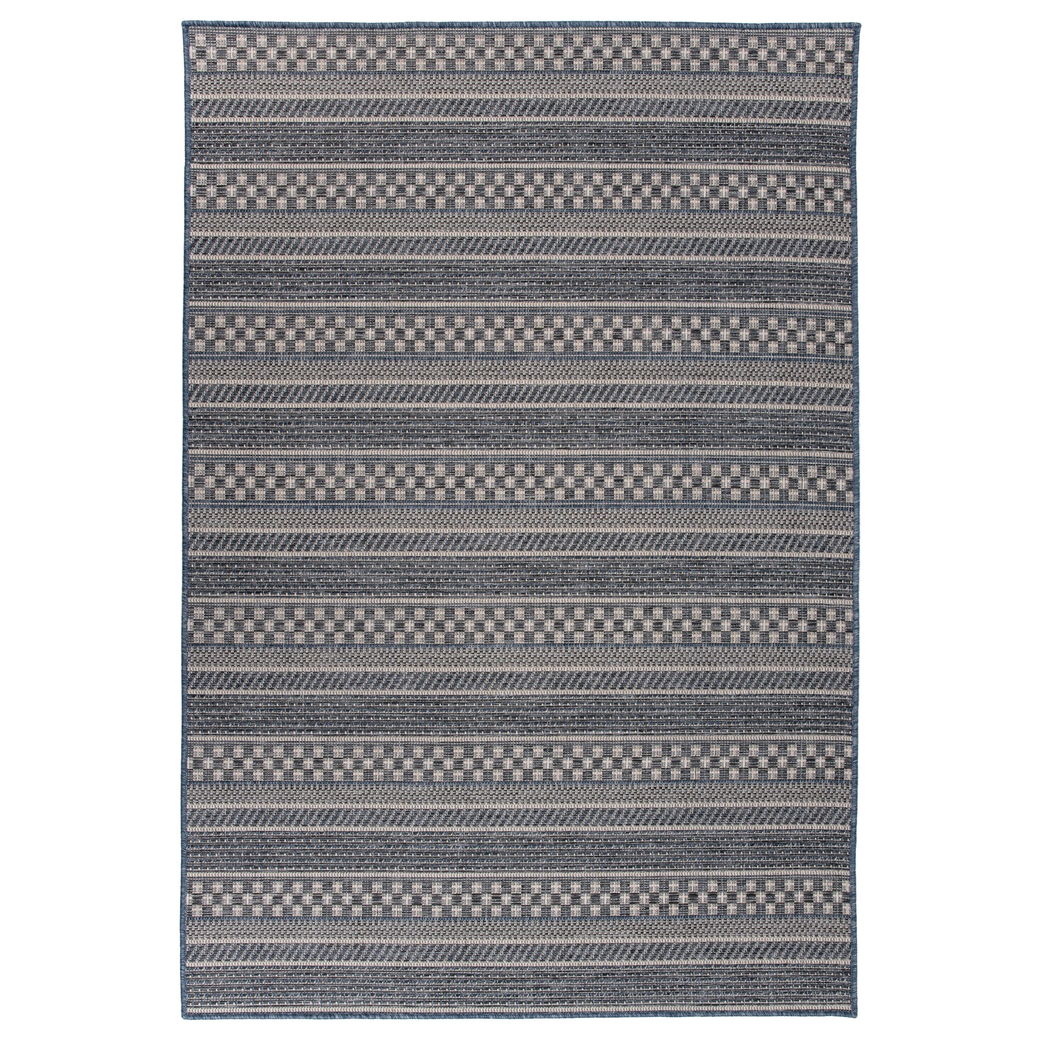 Tapis d'intérieur/extérieur à rayures géométriques bohèmes World Rug Gallery