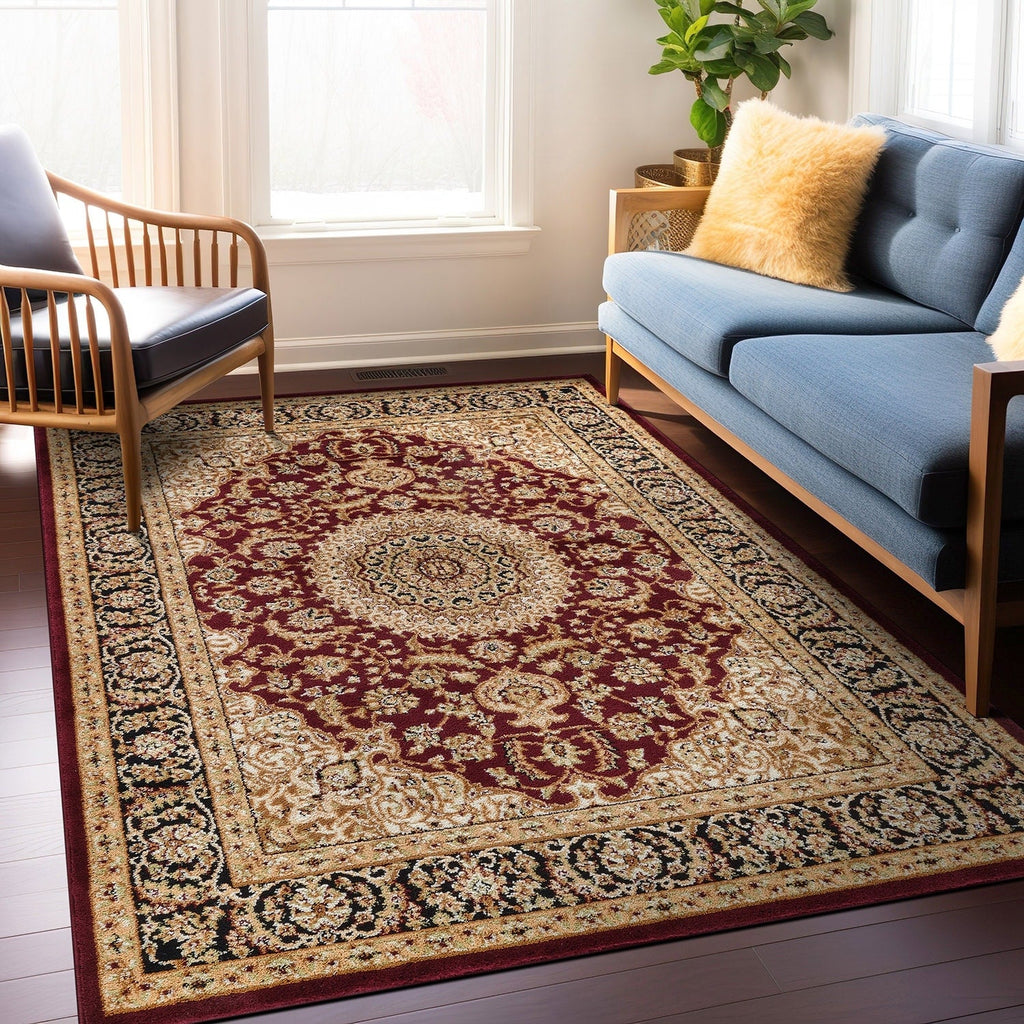 Tapis médaillon oriental traditionnel de la World Rug Gallery