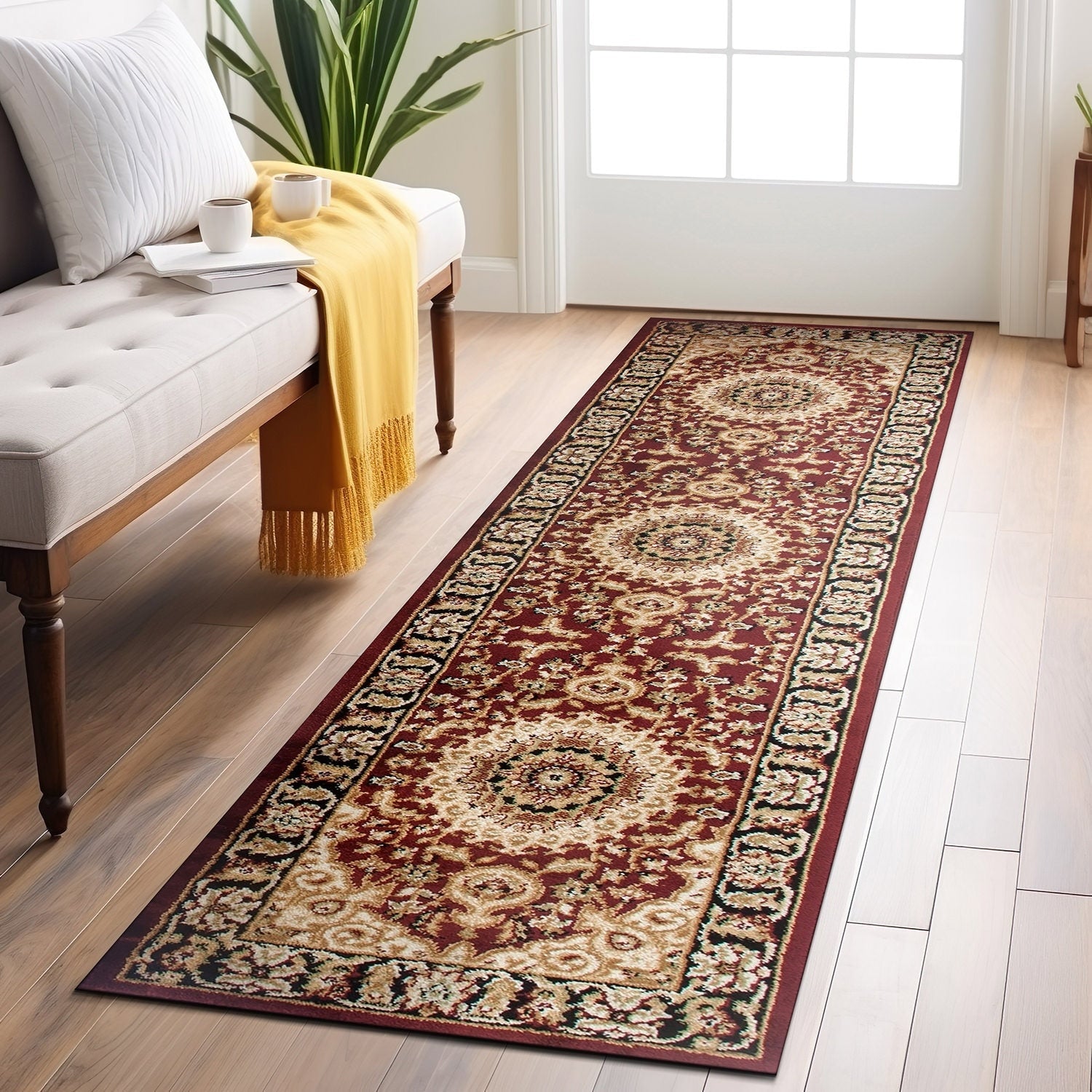 Tapis médaillon oriental traditionnel de la World Rug Gallery
