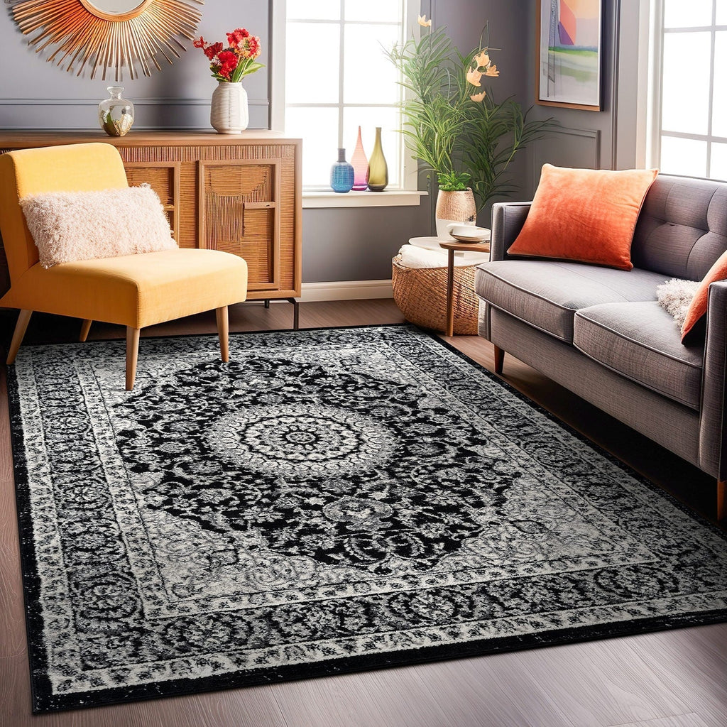 Tapis médaillon oriental traditionnel de la World Rug Gallery