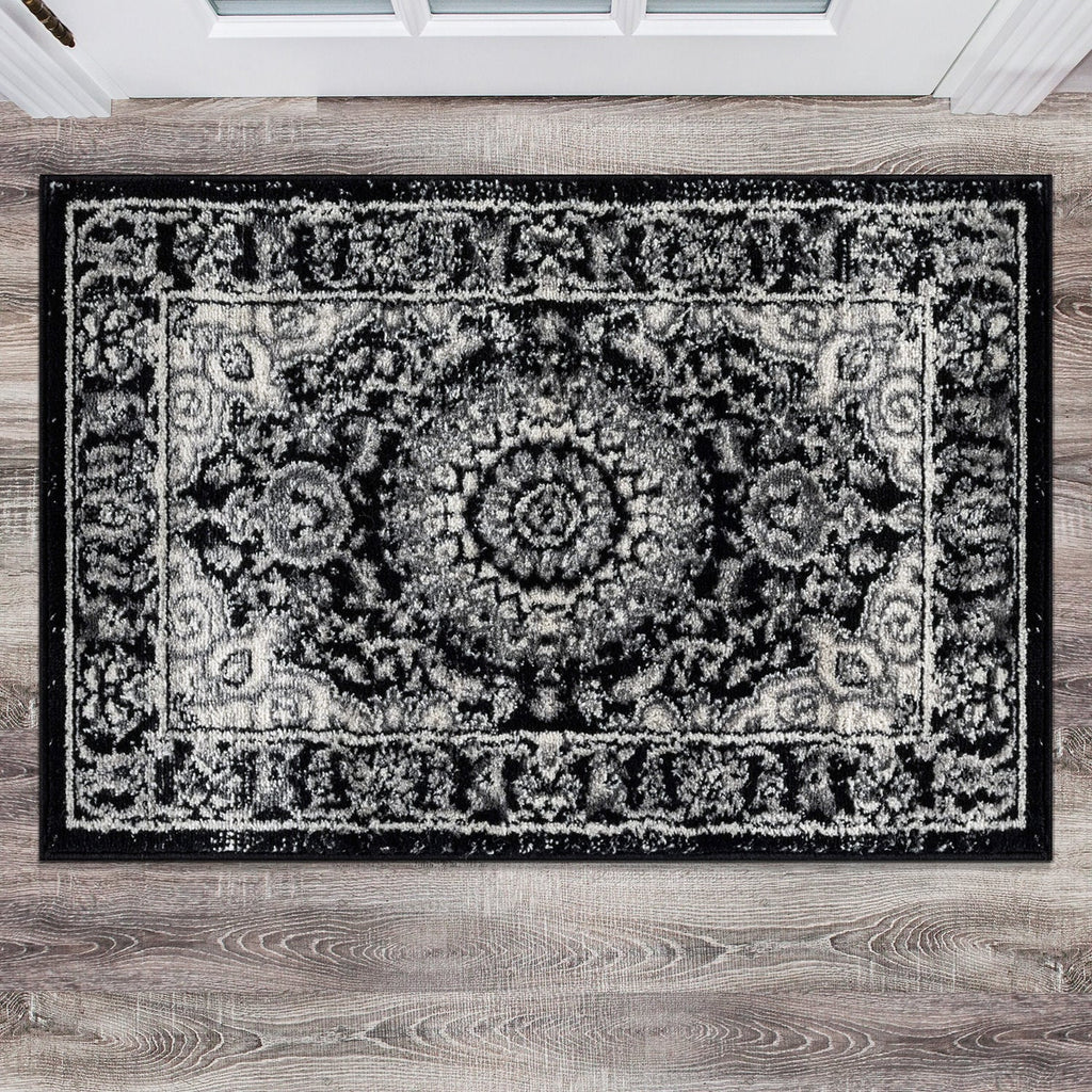 Tapis médaillon oriental traditionnel de la World Rug Gallery