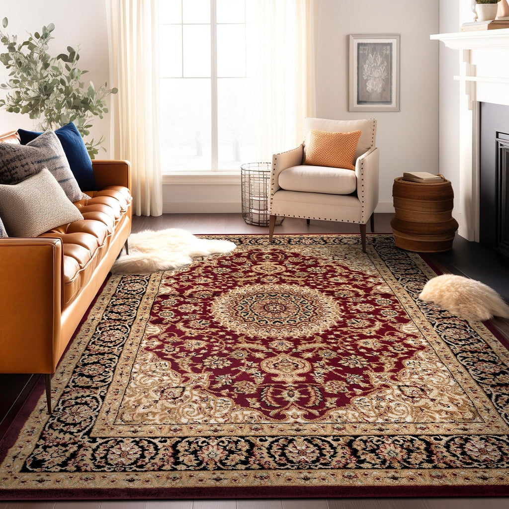 Tapis médaillon oriental traditionnel de la World Rug Gallery