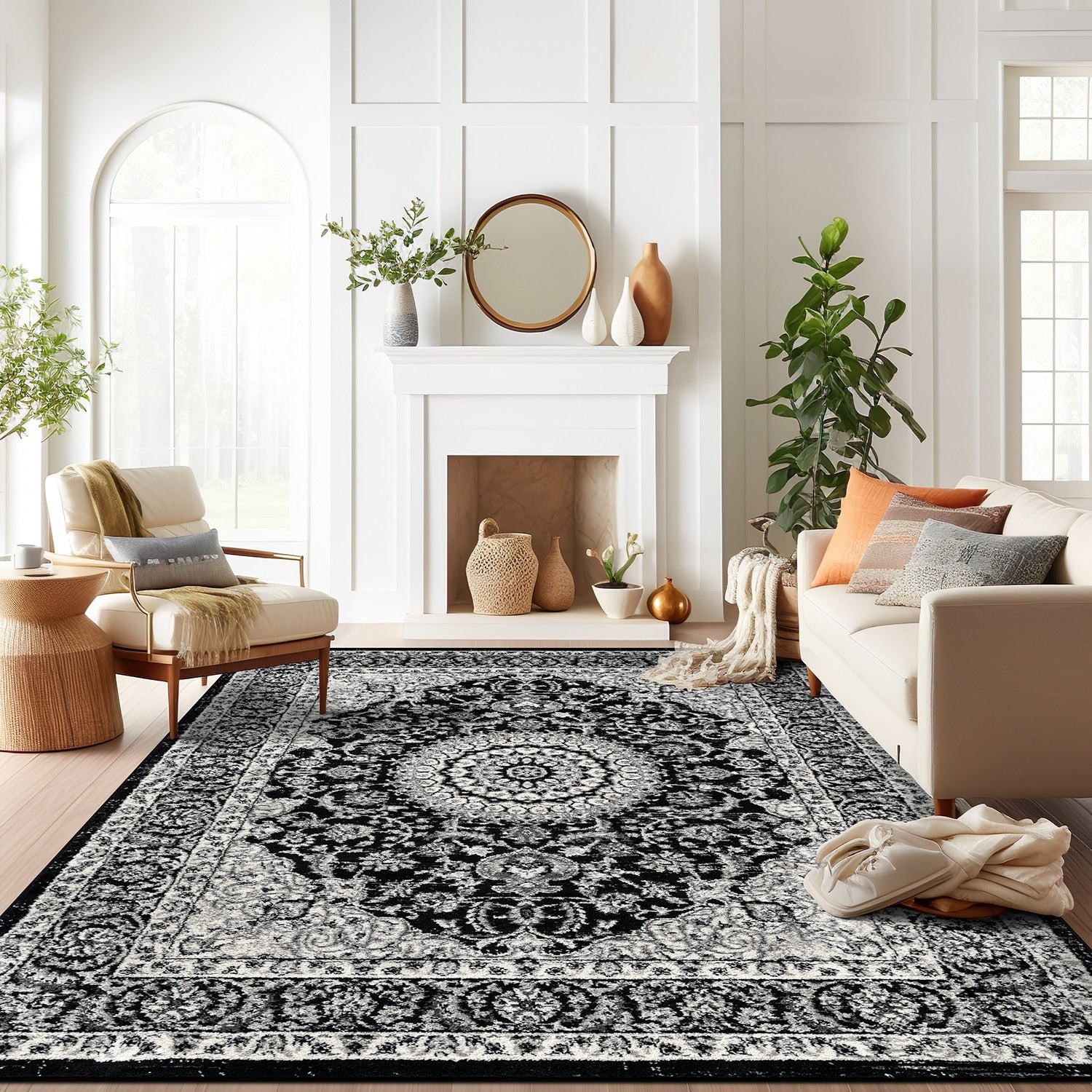 Tapis médaillon oriental traditionnel de la World Rug Gallery