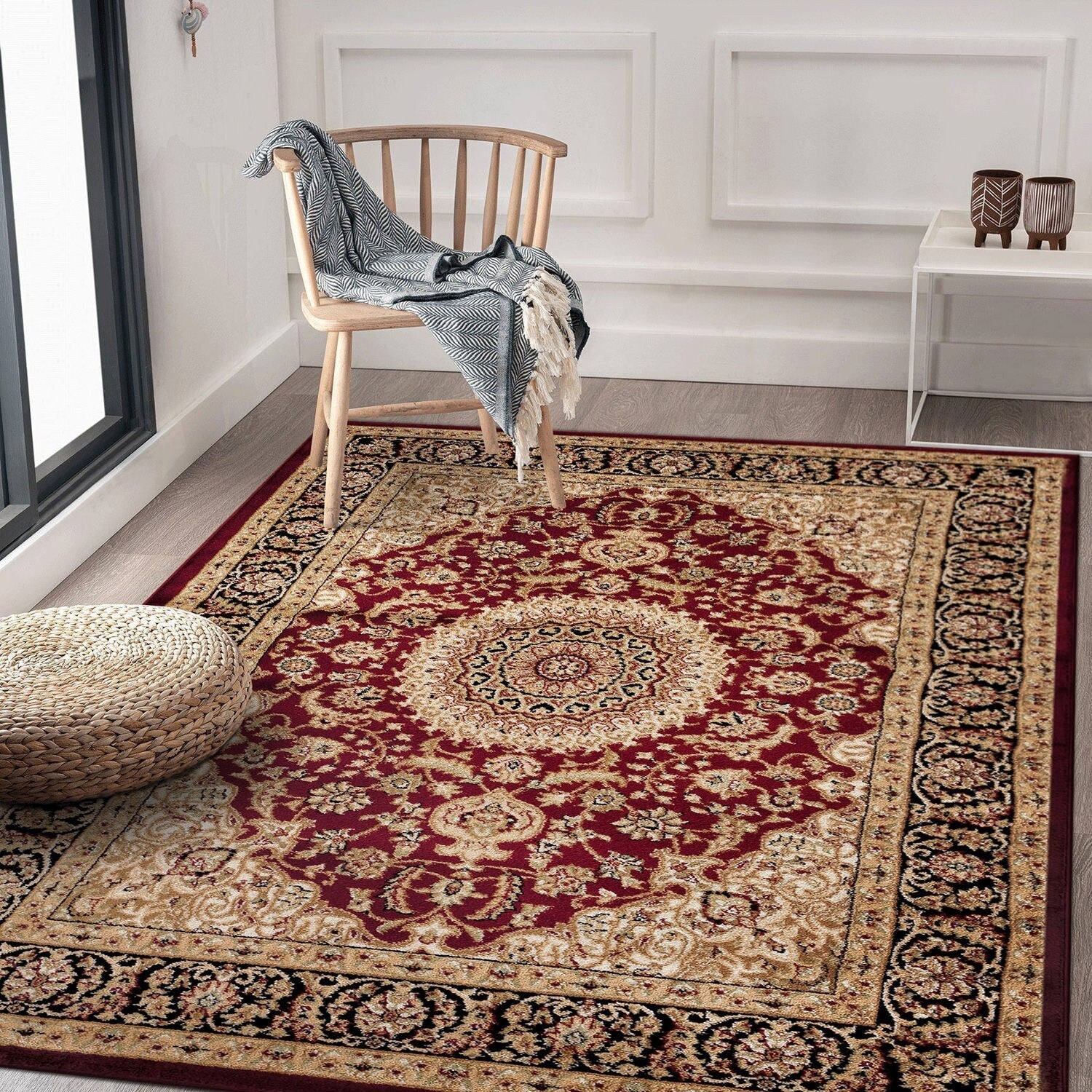 Tapis médaillon oriental traditionnel de la World Rug Gallery