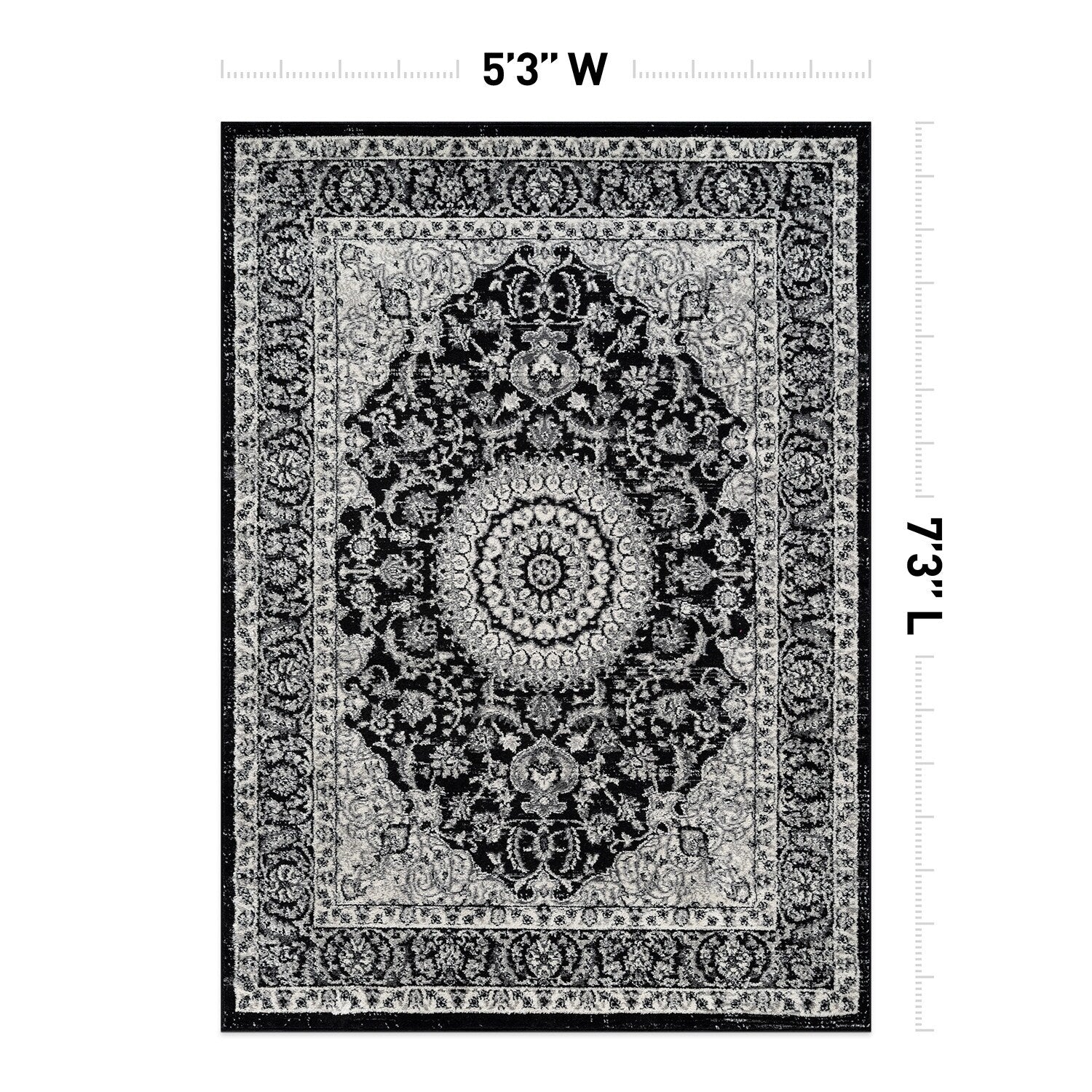 Tapis médaillon oriental traditionnel de la World Rug Gallery