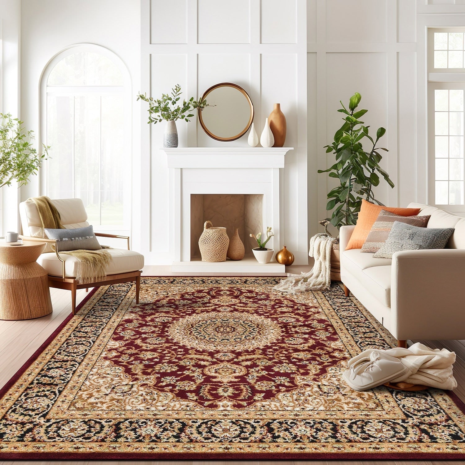 Tapis médaillon oriental traditionnel de la World Rug Gallery