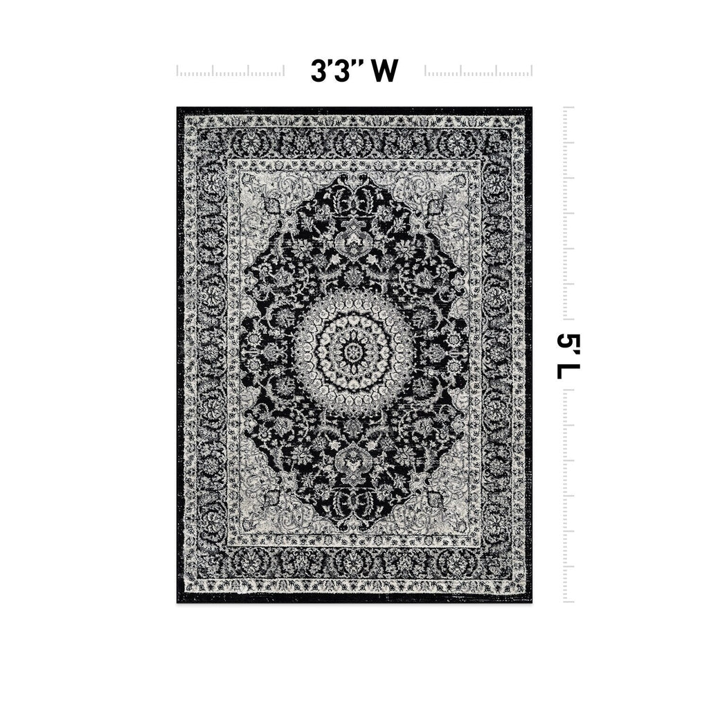 Tapis médaillon oriental traditionnel de la World Rug Gallery