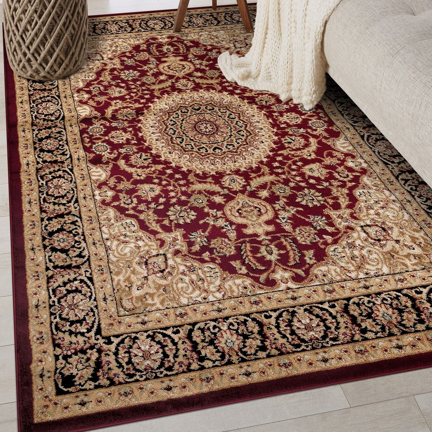Tapis médaillon oriental traditionnel de la World Rug Gallery
